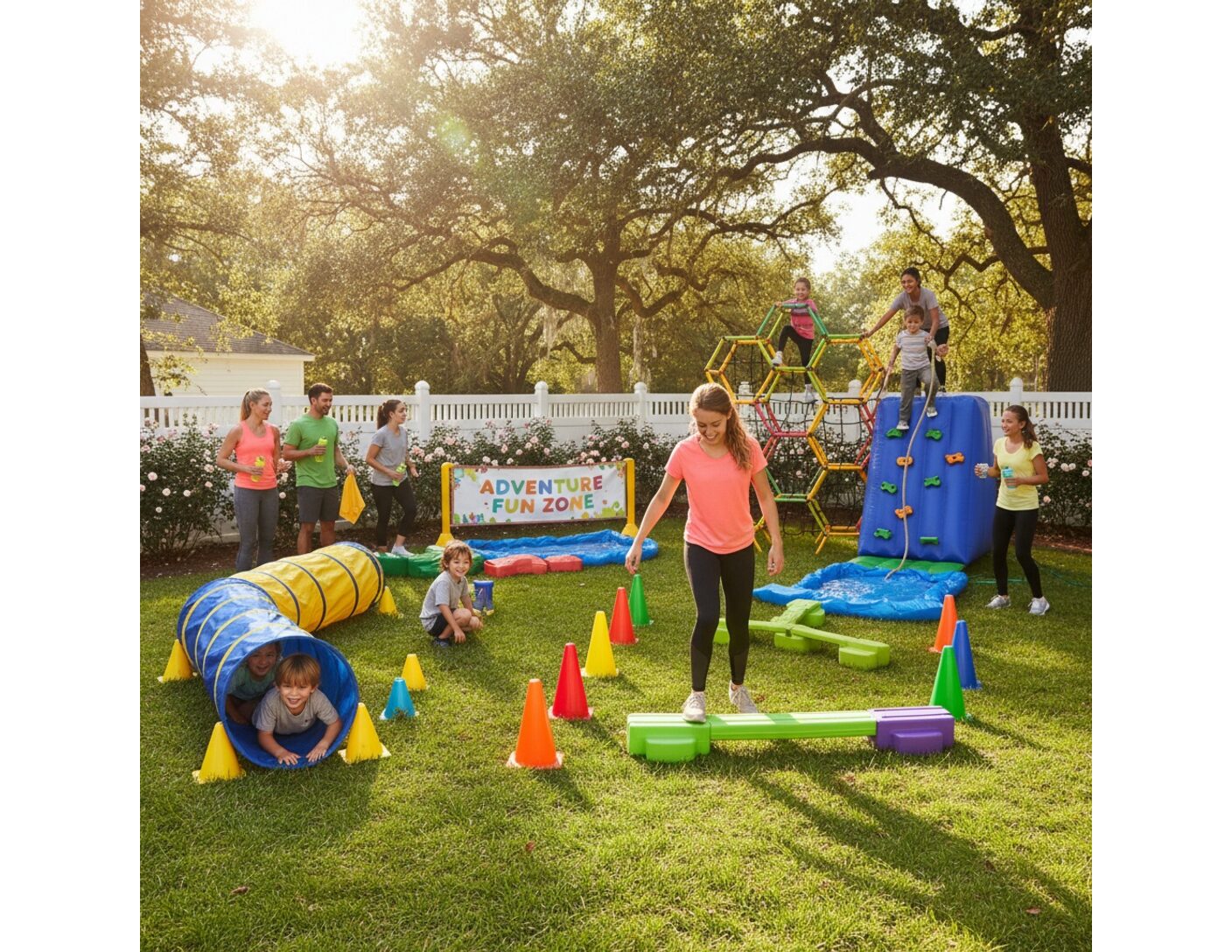 Portable backyard Obstacle Course: Fitness and Fun Setup for All Ages